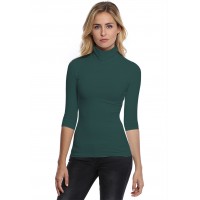 T-shirt col roulé manches 3-4 en modal CINDY04