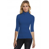 T-shirt col roulé manches 3-4 en modal CINDY04