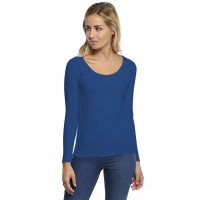 T-shirt col rond bande rapportée manches longues en modal JOE05