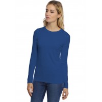 T-shirt coupe droite col ras du cou manches longues en modal SACHA05