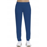 Pantalon coupe fluide taille élastique avec poches en maille modal AURELIE