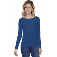 T-shirt coupe droite col bateau doublé devant en modal BINO05