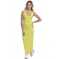 Robe droite longue col rond sans manches en modal MARIE