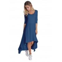 Robe déstructurée manches 3-4 en modal ANEMONE