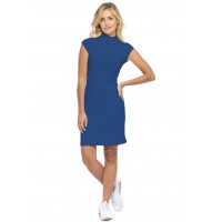 Robe col montant manches courtes capes en modal PENNY17
