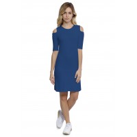 Robe col rond épaules nues manches courtes en modal LUNA