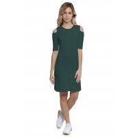 Robe col rond épaules nues manches courtes en modal LUNA