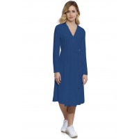 Robe cache-coeur manches longues en modal PEPITA