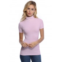 T-shirt col roulé manches courtes en modal CINDY03