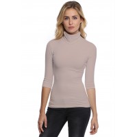 T-shirt col roulé manches 3-4 en modal CINDY04