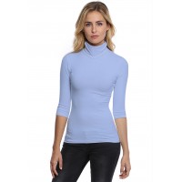 T-shirt col roulé manches 3-4 en modal CINDY04