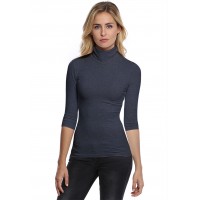 T-shirt col roulé manches 3-4 en modal CINDY04