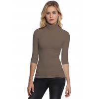 T-shirt col roulé manches 3-4 en modal CINDY04