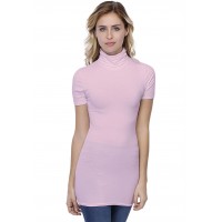 T-shirt long col roulé manches courtes en modal CINDY08