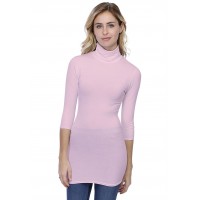 T-shirt long col roulé manches 3-4 en modal CINDY09