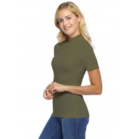 Tee-shirt col montant et manches courtes en modal PENNY03