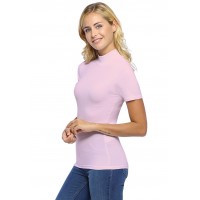 Tee-shirt col montant et manches courtes en modal PENNY03