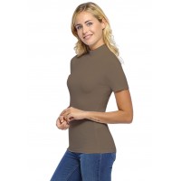 Tee-shirt col montant et manches courtes en modal PENNY03