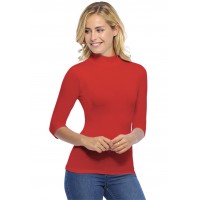 Tee-shirt col montant manches 3-4 en modal PENNY04