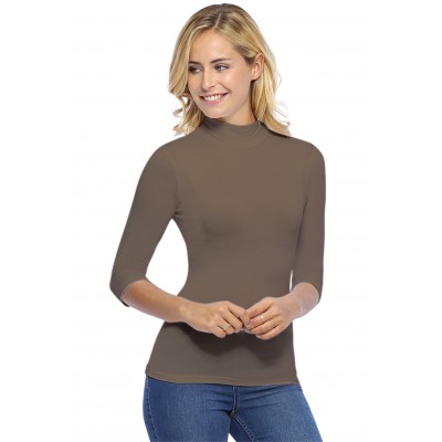 Tee-shirt col montant manches 3-4 en modal PENNY04