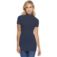 Tee-shirt long col montant et manches courtes en modal PENNY08