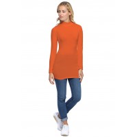 Tee-shirt long col montant et manches longues en modal PENNY10