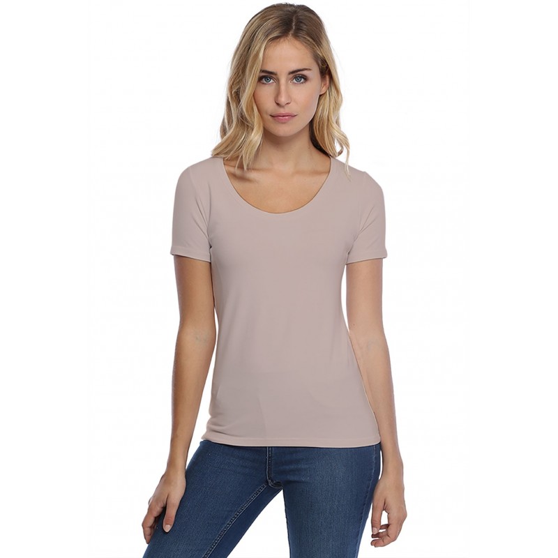 T-shirt col rond manches courtes en modal JOE03 T-shirt col rond manches courtes en modal JOE03