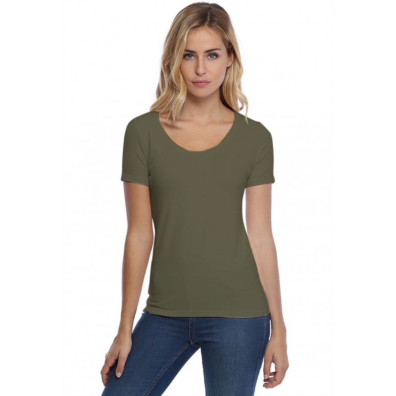 T-shirt col rond manches courtes en modal JOE03