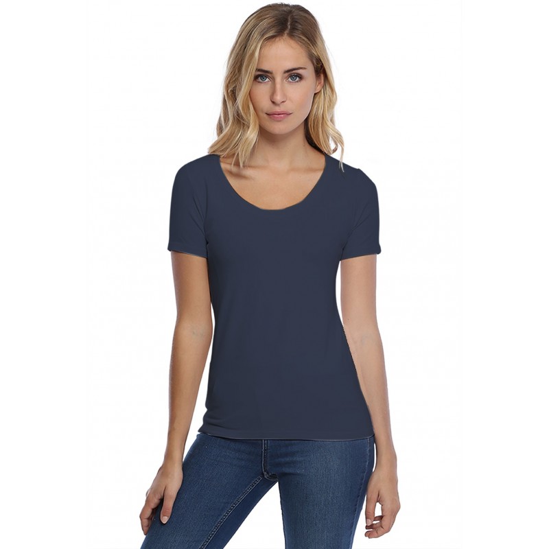 T-shirt col rond manches courtes en modal JOE03