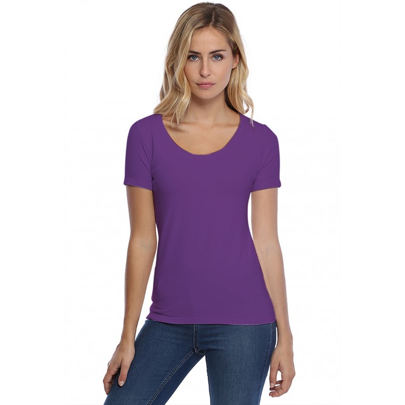 T-shirt col rond manches courtes en modal JOE03 T-shirt col rond manches courtes en modal JOE03