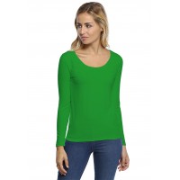 T-shirt col rond bande rapportée manches longues en modal JOE05