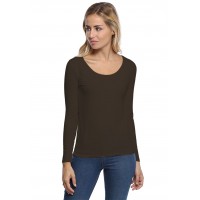 T-shirt col rond bande rapportée manches longues en modal JOE05
