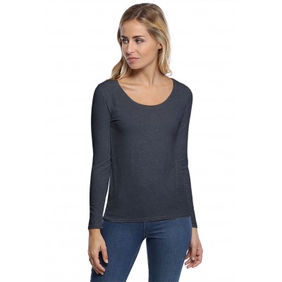 T-shirt col rond bande rapportée manches longues en modal JOE05
