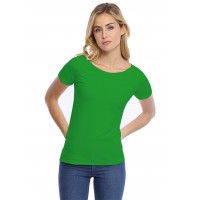 T-shirt col bateau manches courtes courtes en modal DOMI03