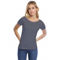 T-shirt col bateau manches courtes courtes en modal DOMI03