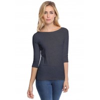 T-shirt col bateau manches 3-4 en modal DOMI04