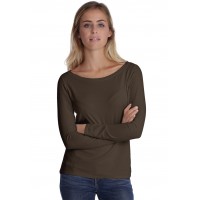 T-shirt col bateau manches longues en modal DOMI05