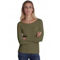 T-shirt col bateau manches longues en modal DOMI05