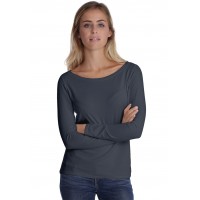 T-shirt col bateau manches longues en modal DOMI05