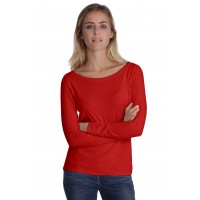 T-shirt col bateau manches longues en modal DOMI05