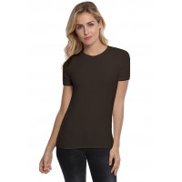 T-shirt coupe droite col ras du cou bande rapportée en modal SACHA03