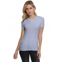 T-shirt coupe droite col ras du cou bande rapportée en modal SACHA03