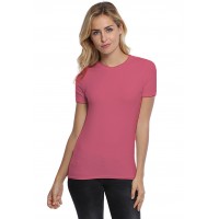 T-shirt coupe droite col ras du cou bande rapportée en modal SACHA03