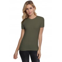 T-shirt coupe droite col ras du cou bande rapportée en modal SACHA03