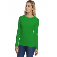 T-shirt coupe droite col ras du cou manches longues en modal SACHA05