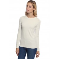 T-shirt coupe droite col ras du cou manches longues en modal SACHA05