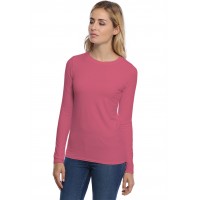 T-shirt coupe droite col ras du cou manches longues en modal SACHA05