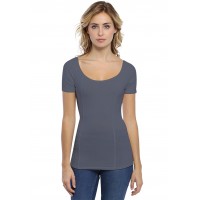T-shirt avec surpiqures manches courtes en modal CATE03