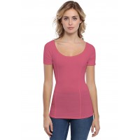 T-shirt avec surpiqures manches courtes en modal CATE03