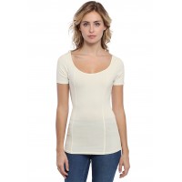 T-shirt avec surpiqures manches courtes en modal CATE03